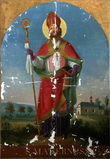 Gemälde des Heiligen Maternus mit Kittungen